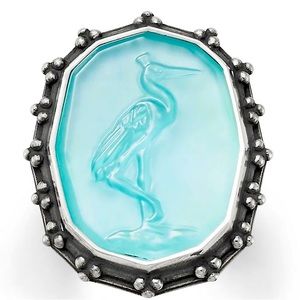 James Avery Crane and Sterling ring *NEW* RETIRED